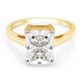 thumbnail image 3 of 1 3/4 ct. t.w 8X6MM Emerald Cut Lab Created Moissanite Diamond Solitaire Engagement Ring For Women In 14K Yellow Gold Over Sterling Silver (G-H Color, VVS1 Clarity,1.75 Cttw)-7, 3 of 7