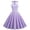 Purple, variant on Dresses Solid Color Style Retro Plaid Temperament Thin Boat Neckline High Waist Elastic Halterneck Tie Mid-Length Hem Dress Women Lovely Sundress Wedding Guest Dress