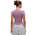 thumbnail image 3 of CRZ YOGA Softembrace Tops for Women Soft Casual Tight Basic Short Sleeve T-Shirt, 3 of 6