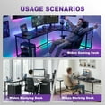 thumbnail image 4 of EDX Stylish L-shaped desk optimizes space, boosts productivity with ample dual-surface workspace and ergonomic modern design, Black, 4 of 7