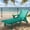 BABY BLUE, variant on Ciokea Lounge Chair Outdoor with Wheels HDPE Chaise Lounge Chair Wood Texture 5 Positions Cup Holder for Patio Pool Grey