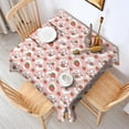 thumbnail image 2 of Pink Cow Strawberry Pattern Square Tablecloth,Waterproof Square Table Cover,Wipeable Spillproof Washable Table Cover for Home Kitchen Party Decor 60"x60"(152x152cm), 2 of 6