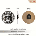 thumbnail image 7 of 2D Flat 1pc 10Inch Wooden Silent Wall Clock Raccoon holding toilet paper Quartz Clocks Square Clock Analog Clock for Bedroom, Room, Bathroom, Idea Christmas, Thanksgiving, Birthdays, New Ye, 7 of 7