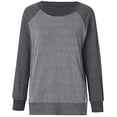 thumbnail image 4 of Womens Sweatshirt Fall Raglan Long Sleeve T Shirt Contrasting Colors Retro Pullover Tops Casual Loose Clothing, 4 of 6