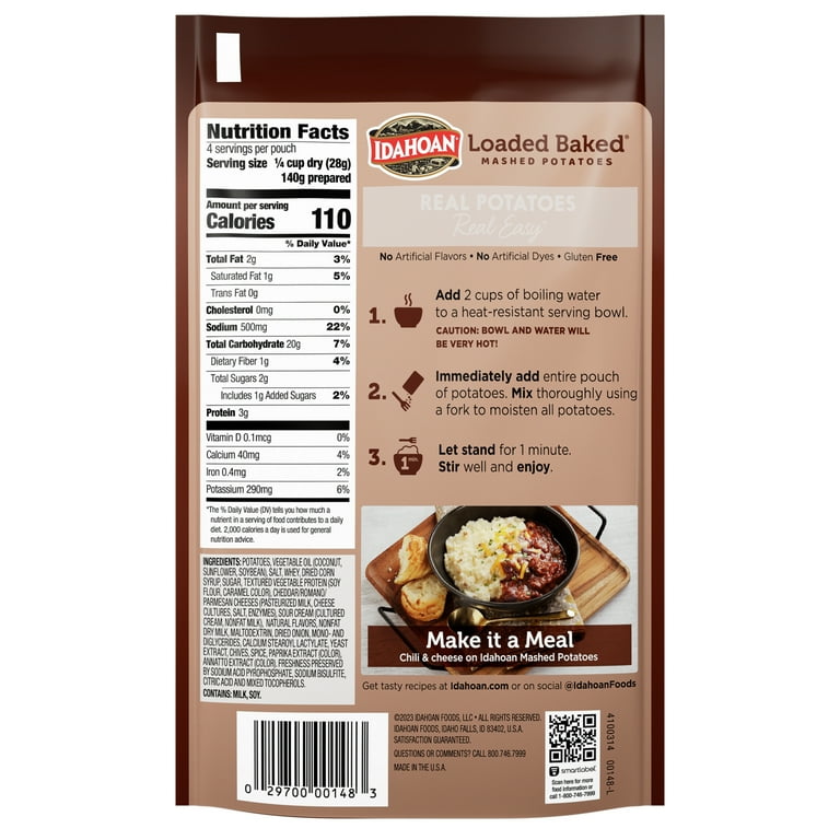 Idahoan potatoes instructions sale
