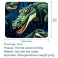 thumbnail image 5 of Crocodile Printed Square Desk Mat Mousepad, 8.3x9.8 Inch, Non-Slip Rubber Bottom, Suitable for Office and Gaming, 5 of 6