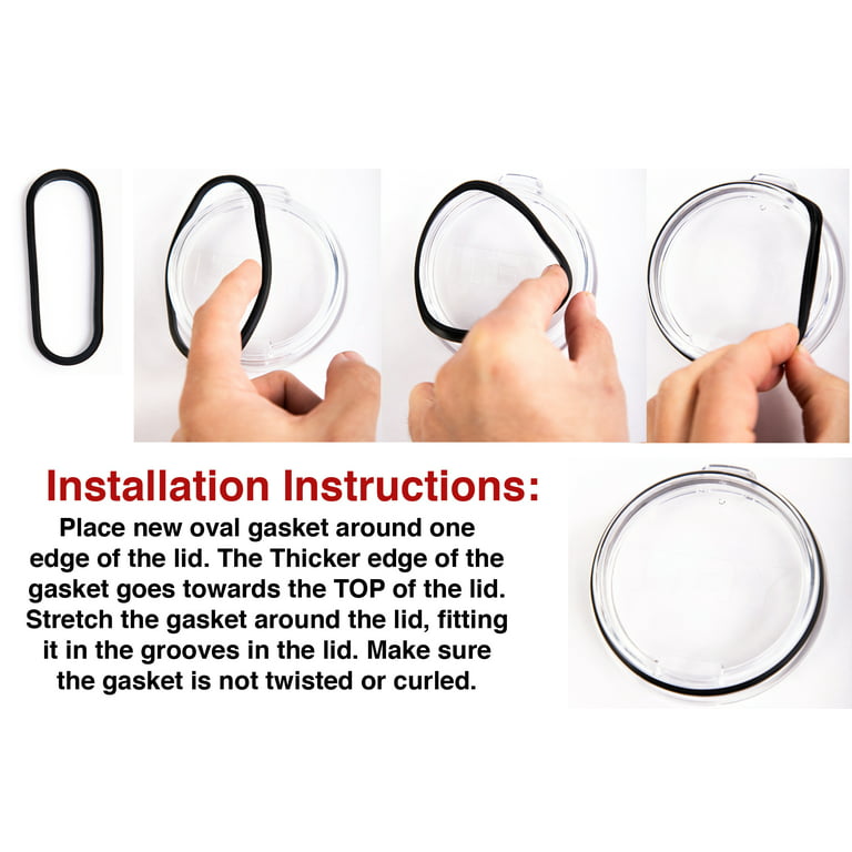 2 Pack Replacement Rubber Gasket Seal Ring 30 oz Tumbler Vacuum Stainless Steel Cup Flex Spare Yeti Ozark Trail Rocky Mountain Top Lid CocoStraw