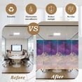 thumbnail image 5 of Night Sky Stars Window Privacy Film, Shooting Star Cloud Galaxy Static Cling UV Sun Blocking Heat Control Window Tint Day and Night, Non-Adhesive Reusable One Way Windows Privacy Cover 17.7''x78.7'', 5 of 7