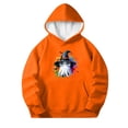 thumbnail image 2 of CBASIHI Girls Halloween Sweatshirts with Pockets Fleece Warm Casual Cute Long Sleeve Ghost Print Pullover Hoodies Orange 10 T, 2 of 7