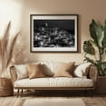 thumbnail image 3 of Matera by Night 02 B&W - Matera Basilicata Italy Photography Black Framed Wall Art Print 20 x 30 inches, 3 of 4