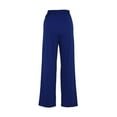 thumbnail image 6 of CLOISE Pull on Wide Leg Pants for Women Casual Wide Leg Pants With Pocket Pants High Waisted Stretchy Wide Leg Pants Pull On Capri Lounge Pants Pull On Wide Leg Pants Blue, 6 of 7