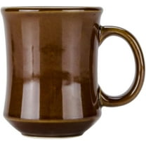 Soro Essentials- Set of 36 Ceramic Princess Mugs 8 oz. with Footed Base Caramel Color 3-1/8" Dia. x 4" H Coffee Mug with C-Handle- China Coffee Mugs Perfect for Coffee Tea Milk Latte Hot Chocolate