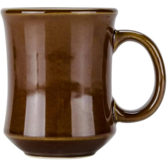 Soro Essentials- Set of 36 Ceramic Princess Mugs 8 oz. with Footed Base Caramel Color 3-1/8" Dia. x 4" H Coffee Mug with C-Handle- China Coffee Mugs Perfect for Coffee Tea Milk Latte Hot Chocolate