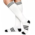 thumbnail image 3 of 5 Pairs Knee High Soccer Socks for Men Women, Cushioned Athletic Football Socks, Breathable Moisture Wicking, Stretch Fit for Team Sports, Training and Outdoor Play, 3 of 8
