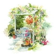 thumbnail image 2 of Robinson, Carol 12x12 White Modern Wood Framed Museum Art Print Titled - Garden Retreat, 2 of 4