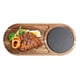 thumbnail image 2 of Tabla Para Servir Carne, Bandeja Para Servir De Madera Multiusos, Plato Para Servir Ovalado Fácil De Limpiar Con Piedra De Pizarra Para El Hogar, Cocina, Restaurante Moyic HA014336-00, 2 of 6