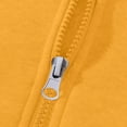 thumbnail image 4 of PMVFHDE Hoodies for Men Solid Color Daily Casual Loose Fit Winter Warm Quarter Zip Pullover Hooded Sweatshirt Yellow,M, 4 of 5