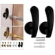 thumbnail image 3 of 2 ganchos modernos para sujetar cortinas, accesorios para cortinas de oficina. Negro, 3 of 6