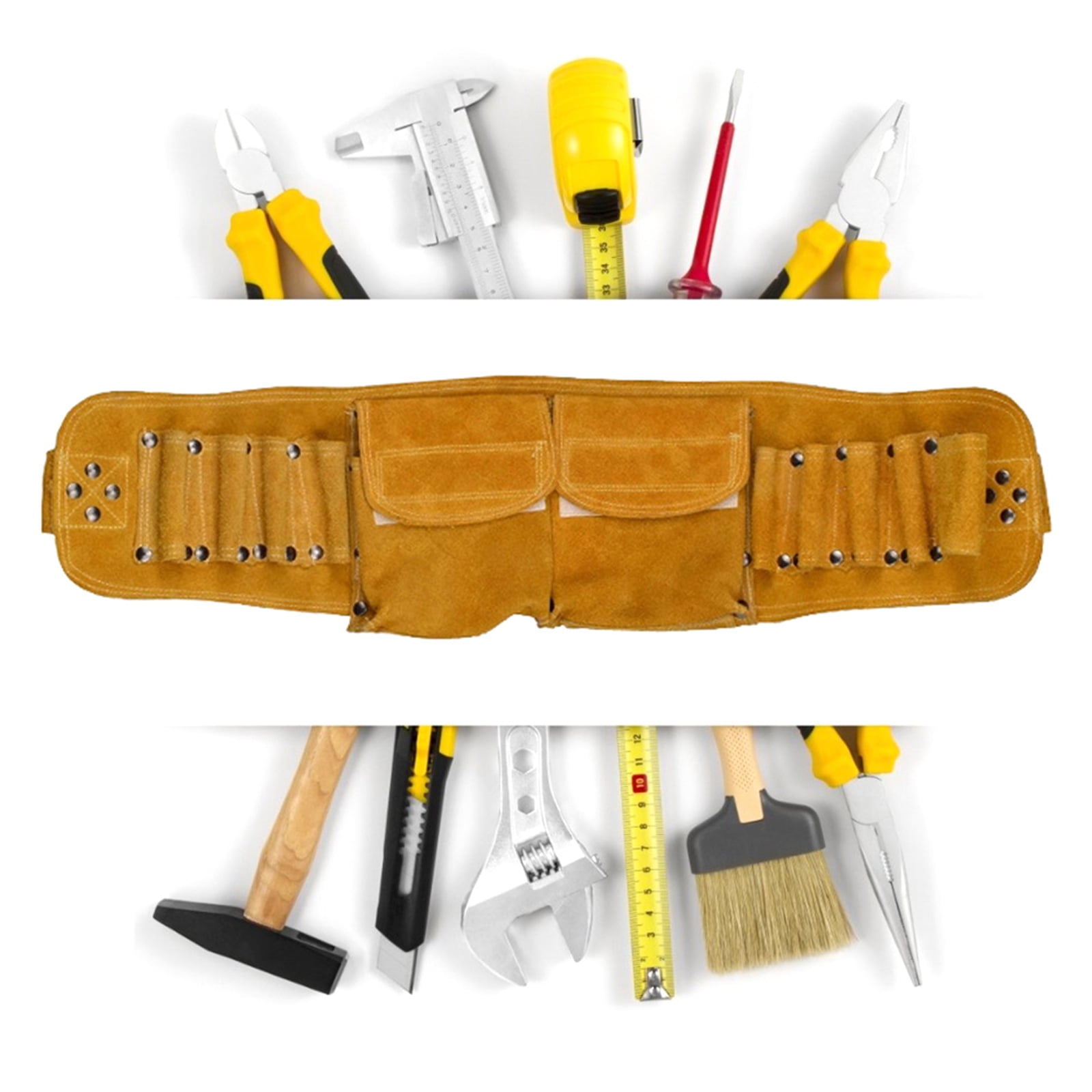 MOMOJIA Tool Bag Wear-resistant Leather Multifunction Electrician Toolkit Hand Tool Bag