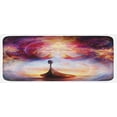 thumbnail image 1 of Psychedelic Kitchen Mat, Digital Overlapping Psychedelic Themed Back with Hot Effects Image Print, Plush Decorative Kitchen Mat with Non Slip Backing, 47" X 19", Multicolor, by Ambesonne, 1 of 1