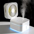 thumbnail image 2 of USB Ventilador plegable Ventilador de escritorio Humidificador de niebla Dos yeacher, 2 of 4