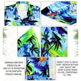 thumbnail image 5 of HAPPY BAY Mens Hawaiian Shirts Short Sleeve Button Down Shirt Men's Tropical Shirts Casual Vacation Summer Party Caribbean Shirts for Men Funny 5XL Metallic Beach, Blue, 5 of 5