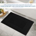 thumbnail image 3 of Dan River Black Bath Mat Greek Set 2 piece 20x32 in Soft Quick Drying Cotton Bathroom Rugs, 3 of 8
