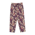 thumbnail image 4 of Balery Skull rock music record print Women's Pajama Pants,Ultra Lightweight Pjs,Lounge Pant-Small, 4 of 9