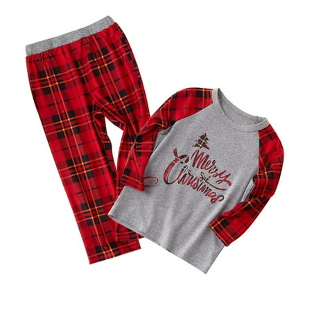 

Justhard Xmas Parent-child Pajamas Suit Long Sleeve Printed Top Pants Sleepwear Men Man S