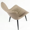 thumbnail image 5 of Kidol & Shellder Dining Chairs Set of 2 Soft Leather Dining Room Chairs with Sleek Metal Legs,Khaki, 5 of 10