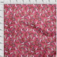 thumbnail image 3 of oneOone Viscose Jersey Magenta Fabric Cat Sewing Material Print Fabric By The Yard 60 Inch Wide-RVY, 3 of 5