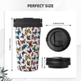 thumbnail image 3 of KLL Colorful Flying Butterflies Pattern Stainless Steel Vacuum Insulated Tumbler - Carry Insulated Coffee Mug - Reusable Insulated Cold Brew Iced Coffee Cup Thermos, 3 of 8