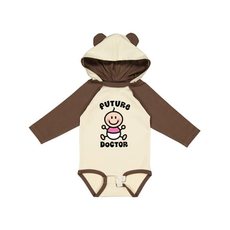 

Inktastic Future Doctor Gift for Girls Gift Baby Girl Long Sleeve Bodysuit
