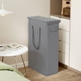 thumbnail image 5 of BGTREND Tall & Slim Laundry Hamper with Lid and handles Narrow Laundry Basket Collapsible Dirty Clothes Hamper Portable Laundry Storage Bin Oxford (60L, Gray), 5 of 8