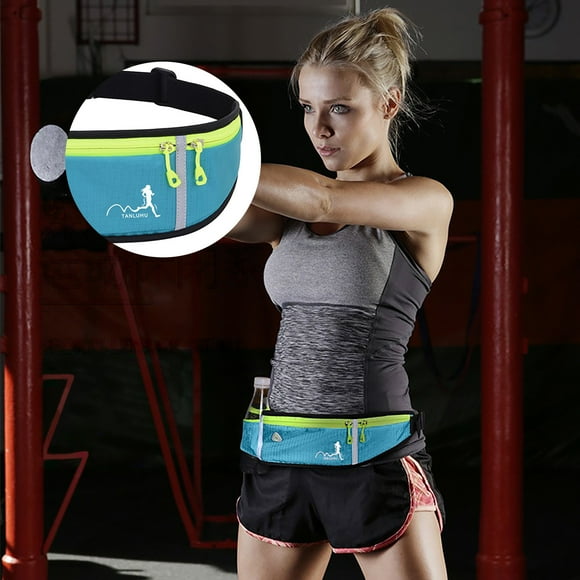 Ceinture de Course avec Bouteille d'Eau Sac de Sport Sac de Taille pour Hommes et Femmes Ceinture de Sport avec Fermeture Éclair pour Course Randonnée Escalade