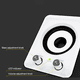 thumbnail image 3 of Altavoz De La Computadora Negro Blanco Jormftte 2034721-2, 3 of 7