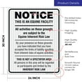 thumbnail image 3 of Equine Liability Sign, Statute Horse Barn Stable Farm Sign,, 3 of 8