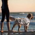thumbnail image 5 of 2 pcs Dog T-shirt Summer Seaside Hawaiian Resort Style Printed Dog T-shirt Blue And White (L), 5 of 5