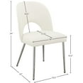 thumbnail image 3 of Meridian Furniture Logan Cream Vegan Leather Dining Chair (Set of 2), 3 of 7