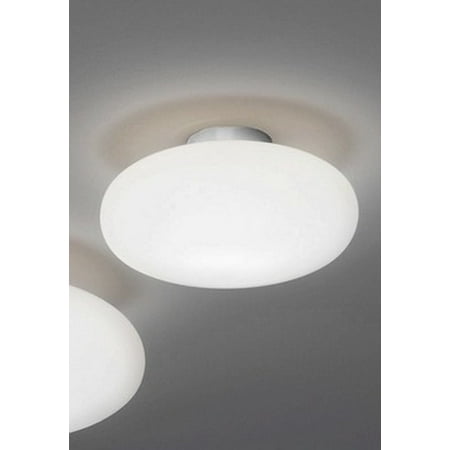 Holtkotter Lighting-5401 SN SW-One Light Flush Mount  Satin Nickel Finish with Satin White Glass