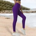 thumbnail image 3 of Women High Waist Yoga Pants, Bubble Hip Lifting Fitness Leggings, Stretch Running Workout Pants, 3 of 4