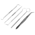 thumbnail image 4 of Juego de 5 herramientas profesionales de acero inoxidable para dentistas, kit de limpieza e higiene dental, 4 of 12