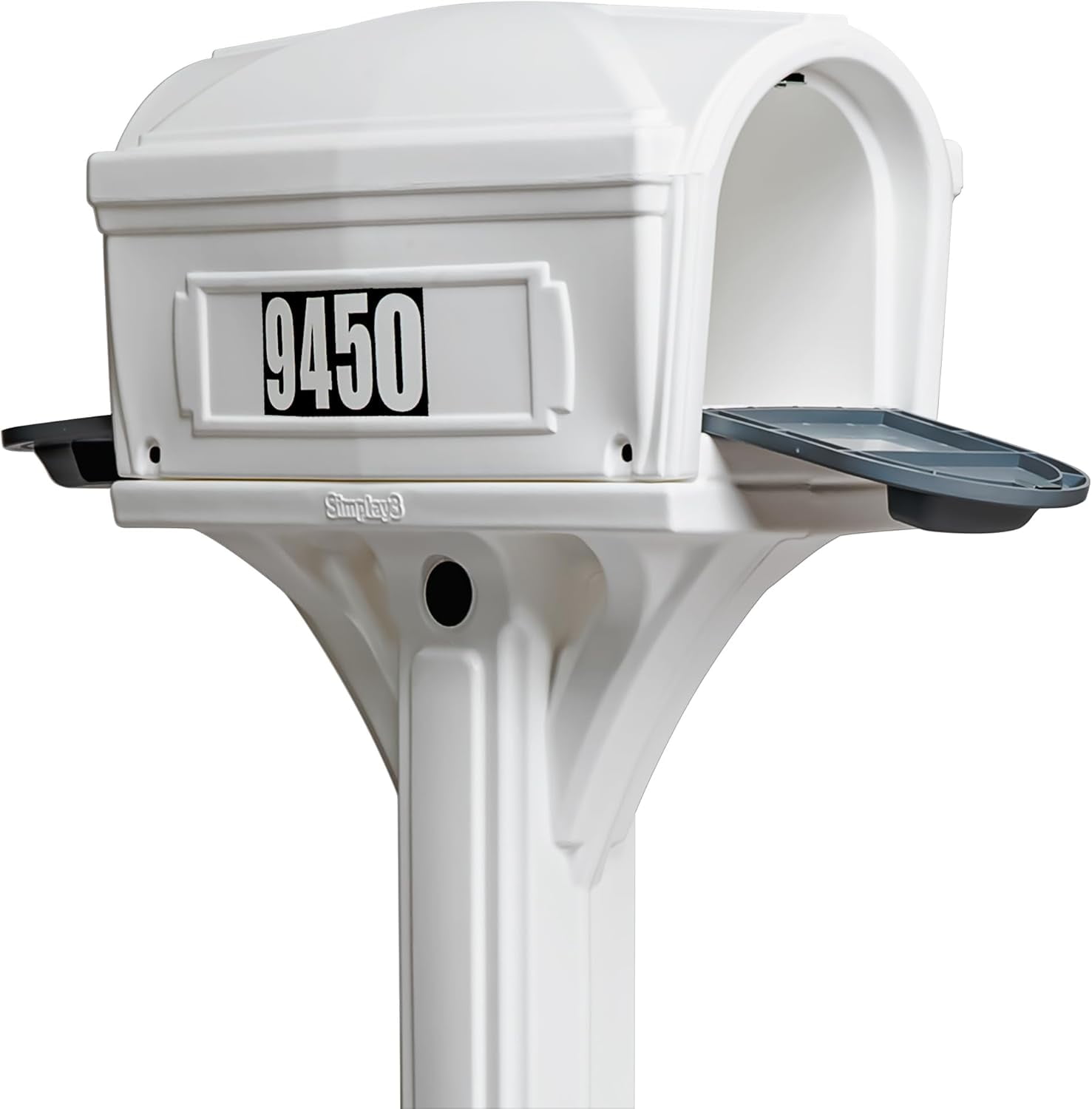 Simplay3 Dig-Free Easy Up Classic Mailbox and Post Combination in White