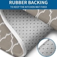 thumbnail image 4 of Brown Geometric Quatrefoil Pattern Bathroom Rugs Sets 3 Piece,Toilet Cover Set,Absorbent Non Slip Bathroom Mats Sets with U-Shaped Contour Rug Toilet Rug Set, 4 of 5