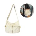 thumbnail image 4 of Guardurnaity Bolso de hombro de gran capacidad para niña, bandolera de poliéster Retro para mujer, bolso escolar de Color sólido, bolso informal Bolsas de mensajero y de hombro, 4 of 6