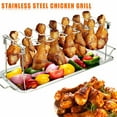thumbnail image 3 of CNKOO Stainless Steel Chicken Leg Drumstick Grill Stand Holder Barbecue Non-stick Rack, 3 of 9