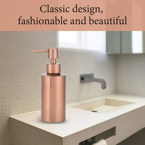 Dispensador de Líquidos Acero Inoxidable Cocina Ba?o Encimera Bomba de Mano Dispensador de Jabón Botella de Loción Dispensador de Jabón Bomba Ba?o Cocina Botella de Líquido(250ml) EOTVIA No