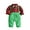 Green, variant on Kids Baby Boys Gentleman 3Pcs Christmas Suit Plaid Shirt Top Bow Tie Bib Suspender Overall Pants 1-7T Formal Clothes Set