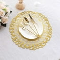 Efavormart 6 Pack Metallic Gold Laser Cut Cardboard Placemats with ...