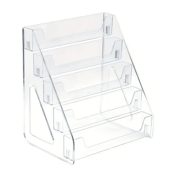 3/5-layer CD rack, album display rack, transparent storage rack for records,  and tapes, multifunctional counter display rack